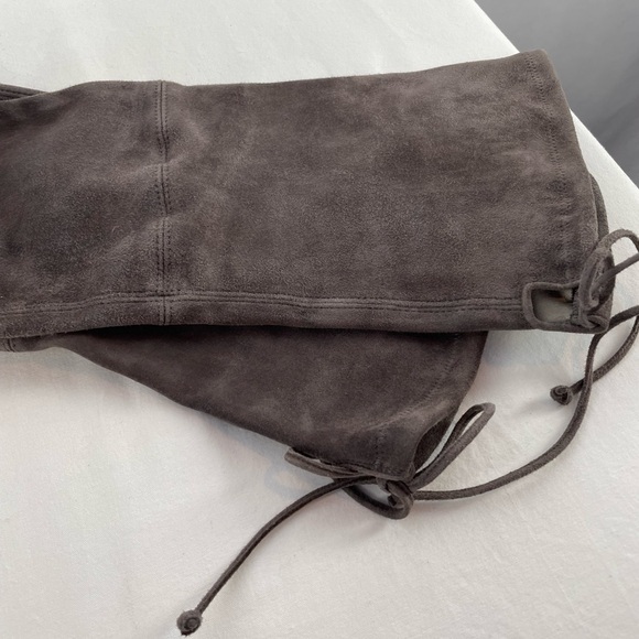 Stuart Weitzman Highland Suede Over The Knee‎ Heeled Boot in Grey Size 9.5 - Picture 7 of 8